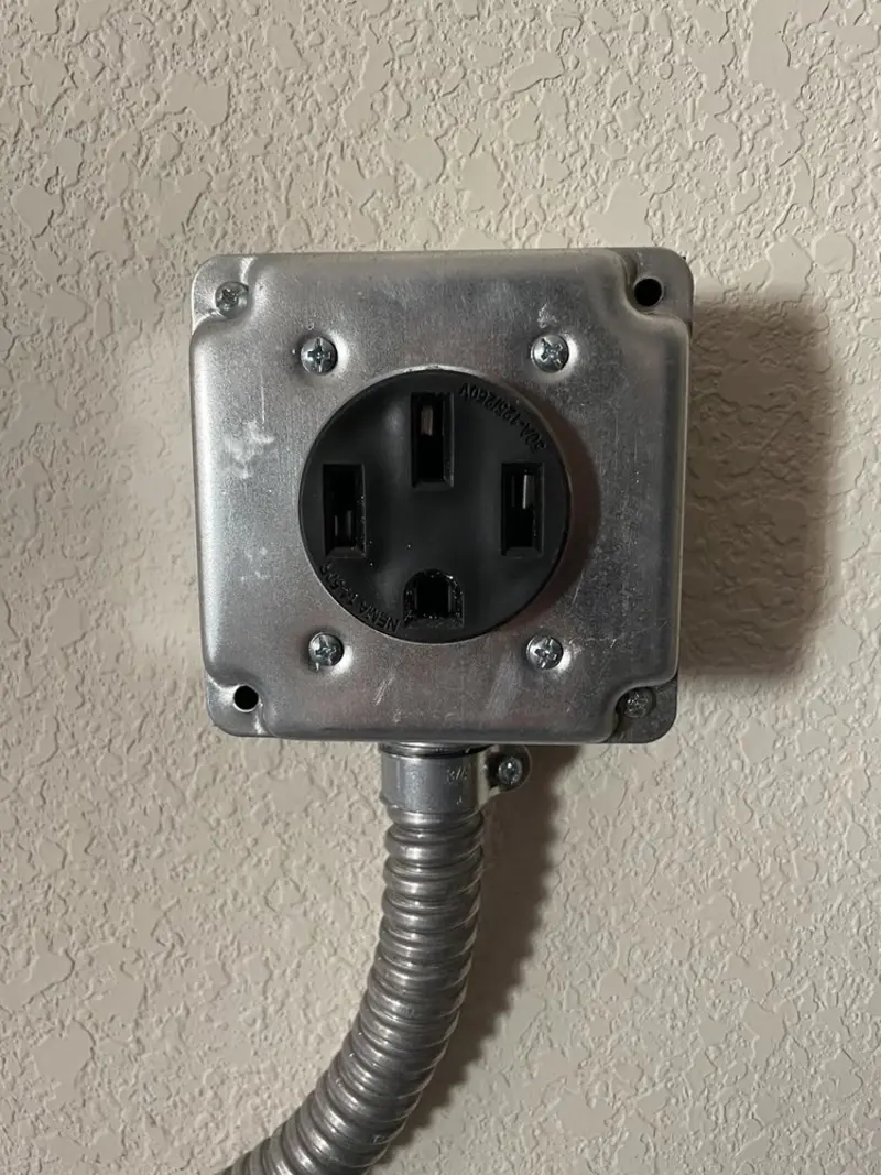 NEMA 14-50 outlet installed for Smart Home Electrical in Lemay